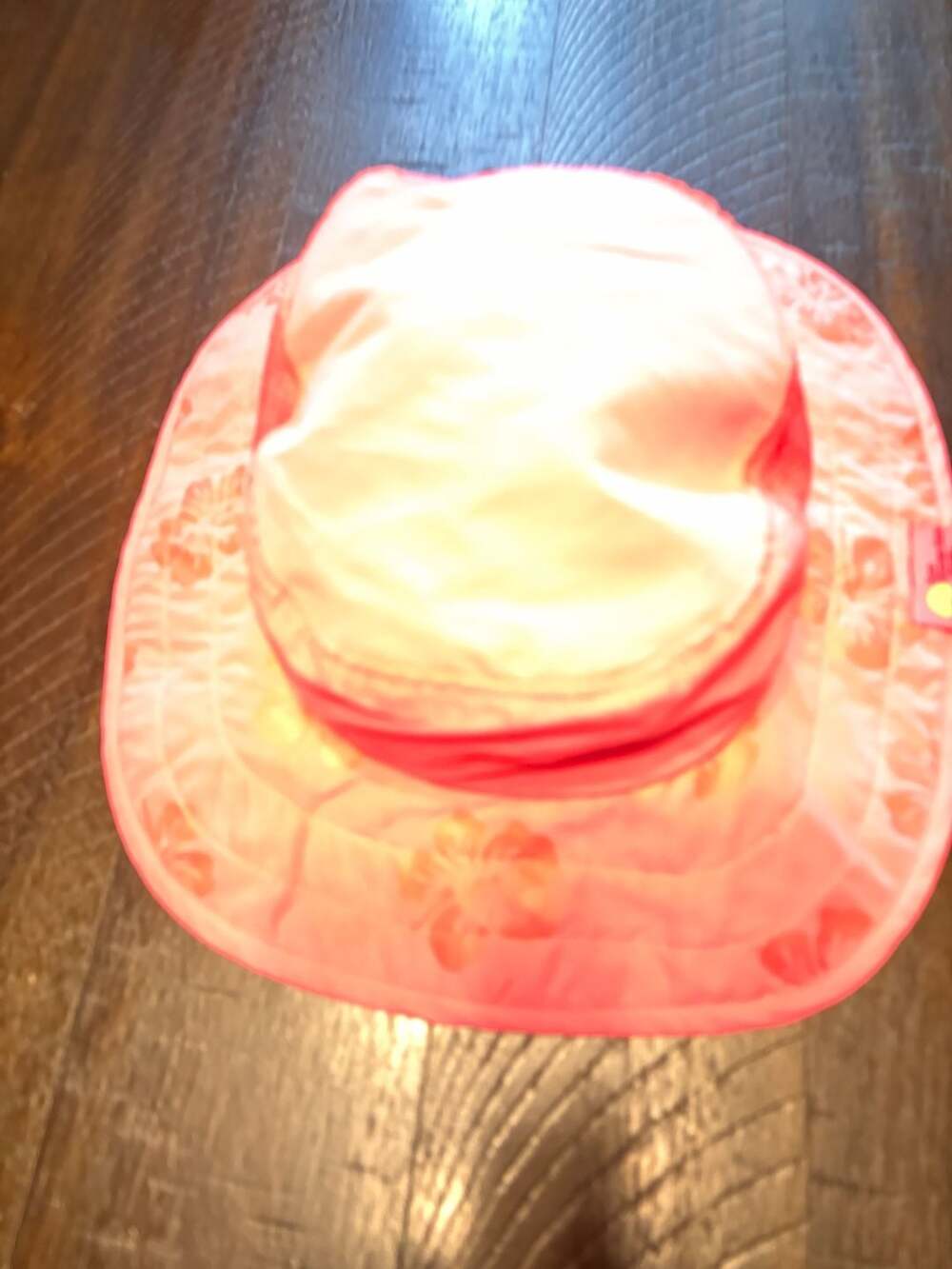 Sun Protection Zone Kids 50+ UPF Pink Floral Print Wide Brim Sun Hat